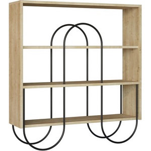 Изображение товара Стеллаж деревянный высотой 100 см прямой NORFOLK CONSOLE LEVE (ЛДСП,Металл/Черный,Дуб) арт.LEV00703