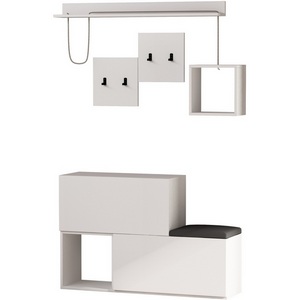 Изображение товара Обувница с вешалкой для одежды HOLDON HANGER (Дерево/Белый) LEVE