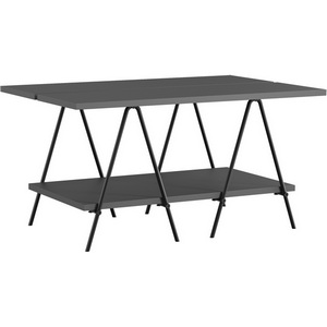 Изображение товара Стол журнальный с полкой ESSEL COFFEE TABLE (Темно-серый) LEVE (прямоугольная столешница)
