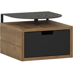 Изображение товара Тумба прикроватная OSLO NIGHTSTAND LEVE (ЛДСП,Металл/Черный,Светло-коричневый) арт.LEV01135