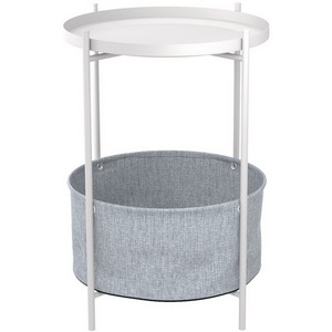 Изображение товара Журнальный стол LAVARIS Берген рогожка 82/82/ белый муар 4862947303