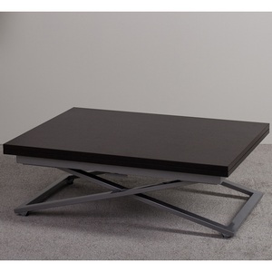 Изображение товара Стол-трансформер на колесах подъемно-раскладной (раскрытая книга) Левмар Compact D23/S59 венге/опоры серебро Levmar (прямоугольная столешница, 2 ножки)