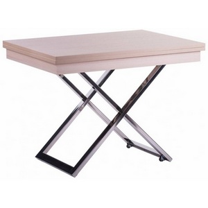 Изображение товара Стол-трансформер Левмар Cross D31/S79 выбеленный дуб/опоры нерж.сталь