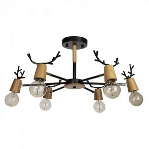 Изображение товара Потолочная люстра для детской рога 10024/6 Loft It Sven Black