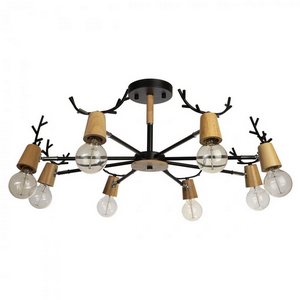 Изображение товара Потолочная люстра для детской рога 10024/8 Loft It Sven Black