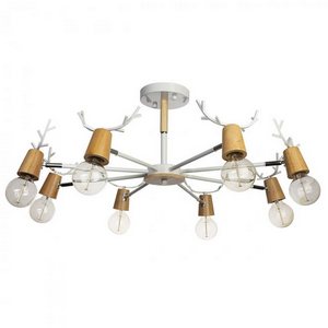 Изображение товара Потолочная люстра для детской рога 10024/8 Loft It Sven White