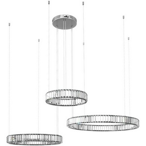 Изображение товара Люстра led подвесная с 3 лампочками LED 10135/3 Loft It Crystal ring Chrome