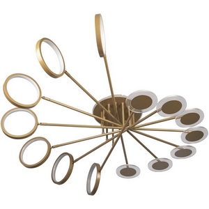 Изображение товара Люстра потолочная светодиодная золотая на штанге 10164L Loft It Megan Gold кольцо