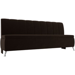 Изображение товара Кухонный прямой диван Кантри (микровельвет коричневый) Лига Диванов 100148