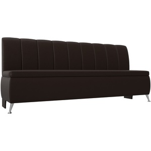 Изображение товара Кухонный прямой диван Кантри (экокожа коричневая) Лига Диванов 100156