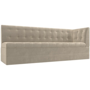 Изображение товара Кухонный диван Бриз с углом (микровельвет бежевый) Лига Диванов 100378