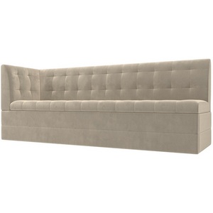 Изображение товара Кухонный диван Бриз с левым углом (микровельвет бежевый) Лига Диванов 100378L