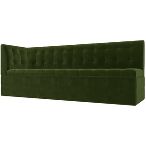 Изображение товара Кухонный диван Бриз с левым углом (микровельвет зеленый) Лига Диванов 100379L