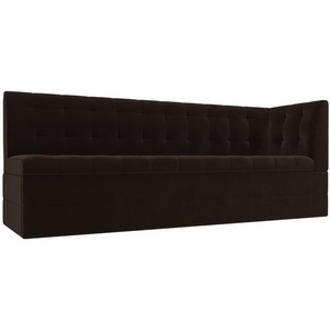 Изображение товара Кухонный диван Бриз с углом (микровельвет коричневый) Лига Диванов 100380