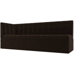 Изображение товара Кухонный диван Бриз с левым углом (микровельвет коричневый) Лига Диванов 100380L