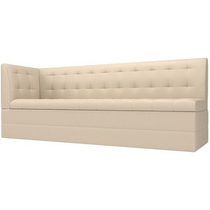 Изображение товара Кухонный диван Бриз с левым углом (экокожа бежевая) Лига Диванов 100386L