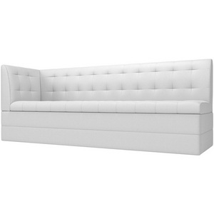 Изображение товара Кухонный диван Бриз с левым углом (экокожа белая) Лига Диванов 100387L