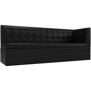 Изображение товара Кухонный диван Бриз с углом (экокожа черная) Лига Диванов 100389