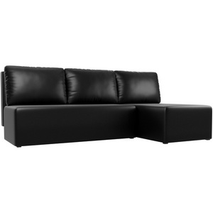 Изображение товара Угловой диван Поло правый (экокожа черная) Лига Диванов 100443