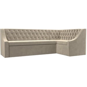 Изображение товара Кухонный угловой диван Мерлин правый (микровельвет бежевый) Лига Диванов 100450