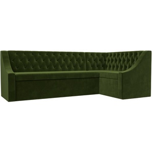 Изображение товара Кухонный угловой диван Мерлин правый (микровельвет зеленый) Лига Диванов 100451