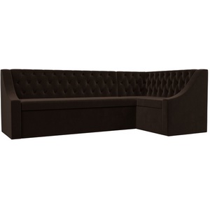 Изображение товара Кухонный угловой диван Мерлин правый (микровельвет коричневый) Лига Диванов 100452
