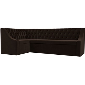 Изображение товара Кухонный угловой диван Мерлин левый (микровельвет коричневый) Лига Диванов 100452L