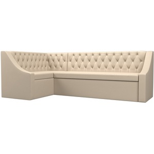 Изображение товара Кухонный угловой диван Мерлин левый (экокожа бежевая) Лига Диванов 100458L
