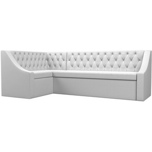 Изображение товара Кухонный угловой диван Мерлин левый (экокожа белая) Лига Диванов 100459L