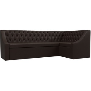 Изображение товара Кухонный угловой диван Мерлин правый (экокожа коричневая) Лига Диванов 100460