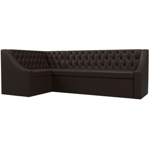 Изображение товара Кухонный угловой диван Мерлин левый (экокожа коричневая) Лига Диванов 100460L