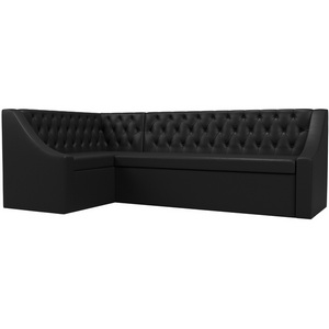 Изображение товара Кухонный угловой диван Мерлин левый (экокожа черная) Лига Диванов 100461L