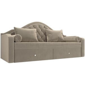 Изображение товара Прямой диван софа Сойер (микровельвет бежевый) Лига Диванов 100568