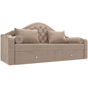 Изображение товара Прямой диван софа Сойер (велюр бежевый) Лига Диванов 100573