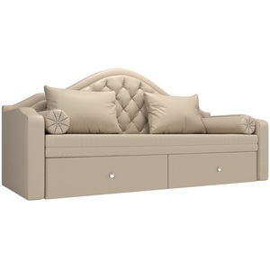 Изображение товара Прямой диван софа Сойер (экокожа бежевая) Лига Диванов 100586