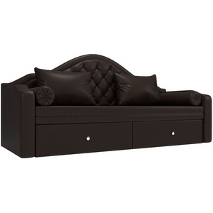 Изображение товара Прямой диван софа Сойер (экокожа коричневая) Лига Диванов 100588