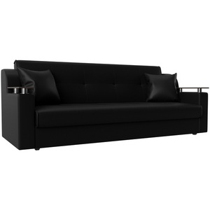 Изображение товара Прямой диван книжка Сенатор (экокожа черная) Лига Диванов 100632