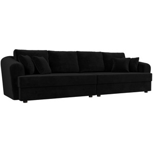Изображение товара Прямой диван Милтон (велюр черный) Лига Диванов 100658