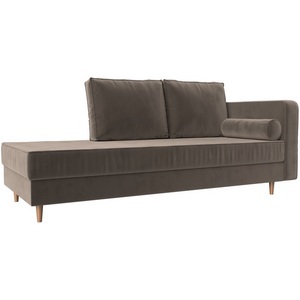 Изображение товара Кушетка Прайм правый (велюр коричневый) Лига Диванов 100876