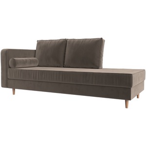 Изображение товара Кушетка Прайм левый (велюр коричневый) Лига Диванов 100876L