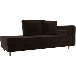 Изображение товара Кушетка Прайм правый (микровельвет коричневый) Лига Диванов 100882