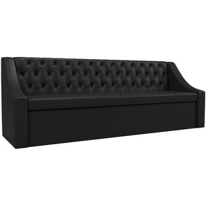 Изображение товара Кухонный прямой диван Мерлин (экокожа черная) Лига Диванов 101144