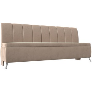Изображение товара Кухонный прямой диван Кантри (велюр бежевый) Лига Диванов 106830