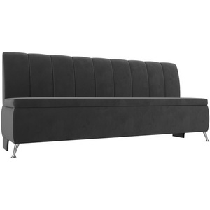 Изображение товара Кухонный прямой диван Кантри (велюр серый) Лига Диванов 106831