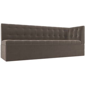 Изображение товара Кухонный диван Бриз с углом (велюр коричневый) Лига Диванов 106966