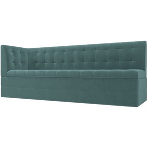 Изображение товара Кухонный диван Бриз с левым углом (велюр бирюзовый) Лига Диванов 106967L