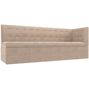 Изображение товара Кухонный диван Бриз с углом (велюр бежевый) Лига Диванов 106969