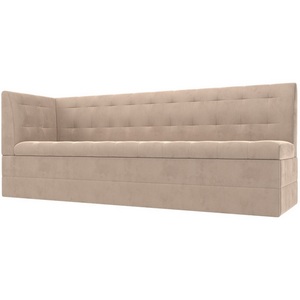 Изображение товара Кухонный диван Бриз с левым углом (велюр бежевый) Лига Диванов 106969L