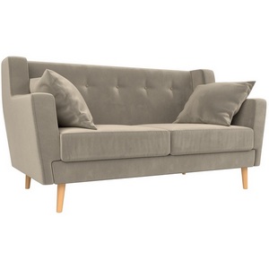 Изображение товара Прямой диван Брайтон 2 (микровельвет бежевый) Лига Диванов 108922