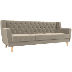 Изображение товара Прямой диван Брайтон 3 Люкс (микровельвет бежевый) Лига Диванов 108972